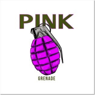 Pink grenade Posters and Art